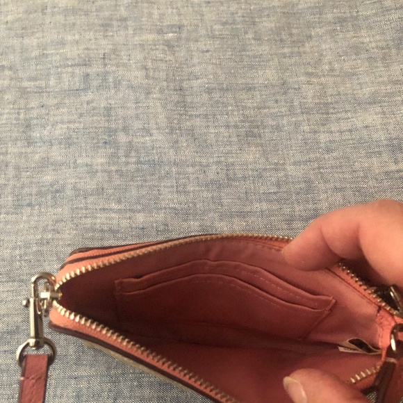 Coach Pink Stripe Wristlet - Picture 3 of 3